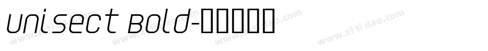 Unisect Bold字体转换